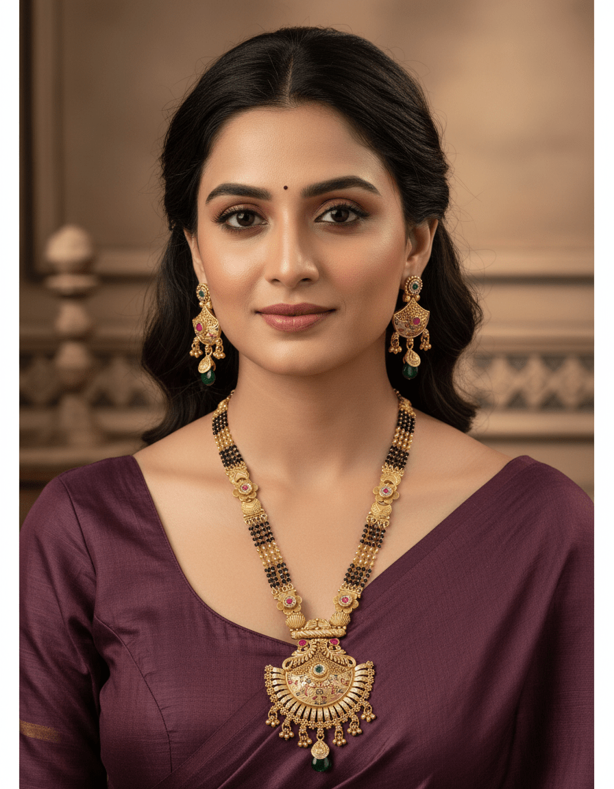 Rajwadi Mangalsutra – Long Set
