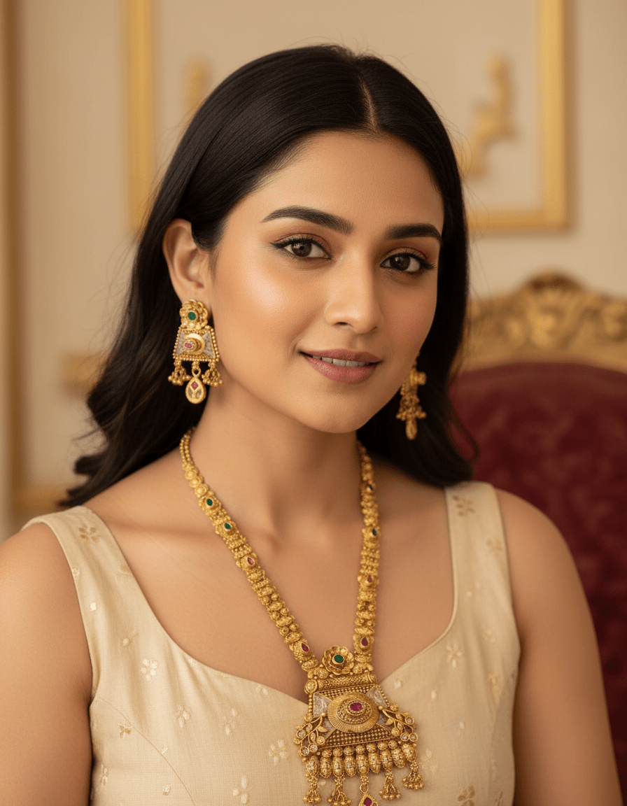 Chitra High Gold Long Set