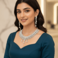 Tanvi American Premium Silver Necklace Set