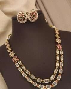 Kavya Rajwadi Met Polish Necklace Set
