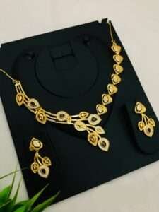 Sona Premium Quality Mircro Gold AD Necklace Set