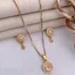 Tara American Diamond High Gold Pendant Set