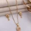 Tara American Diamond High Gold Pendant Set