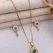 Tara American Diamond High Gold Pendant Set