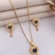 Hira American Diamond High Gold Pendant Set