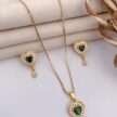 Hira American Diamond High Gold Pendant Set