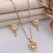 Hira American Diamond High Gold Pendant Set