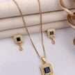 Priya American Diamond High Gold Pendant Set