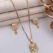 Priya American Diamond High Gold Pendant Set