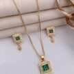 Priya American Diamond High Gold Pendant Set