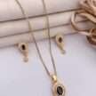 Tanvi American Diamond High Gold Pendant Set