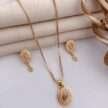 Tanvi American Diamond High Gold Pendant Set