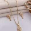 Tanvi American Diamond High Gold Pendant Set