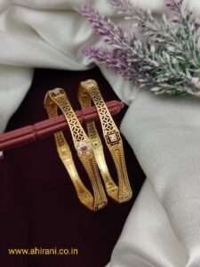 Aria Premium Direct Gold Bangle - Set of 2