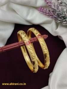 Harshita Premium Direct Gold Bangle - Set of 2